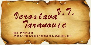 Veroslava Taranović vizit kartica